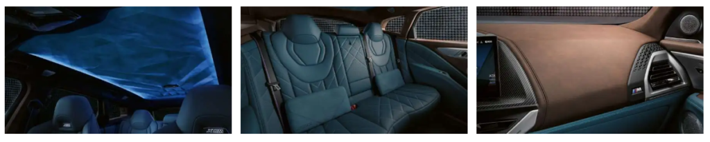 BMW XMのシートやダッシュボードの材質、デザインの特長